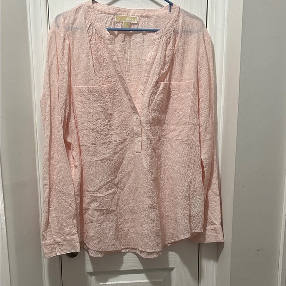 Michael Kors Tops - Michael Kors Light Pink Long Sleeve Blouse